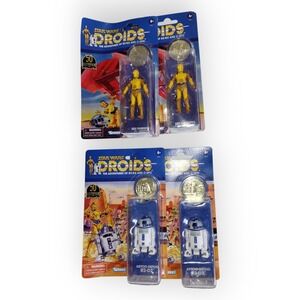Star‎ Wars Droids R2-D2 C-3PO Action Figures 50th Lucasfilm Anniversary 4 Packs